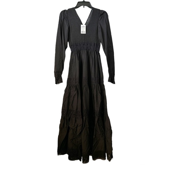 HOUSE OF WIDOW Black Long Sleeves Flowy Maxi Dress Medium BNWT - Picture 1 of 9